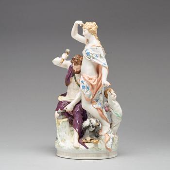 FIGURGRUPP, porslin. Berlin, 1800-talet slut.