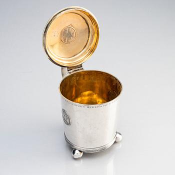 A Swedish early 19th century silver tankard, mark of Abraham Hamnqvist, (active 1815-1842) Åmål.