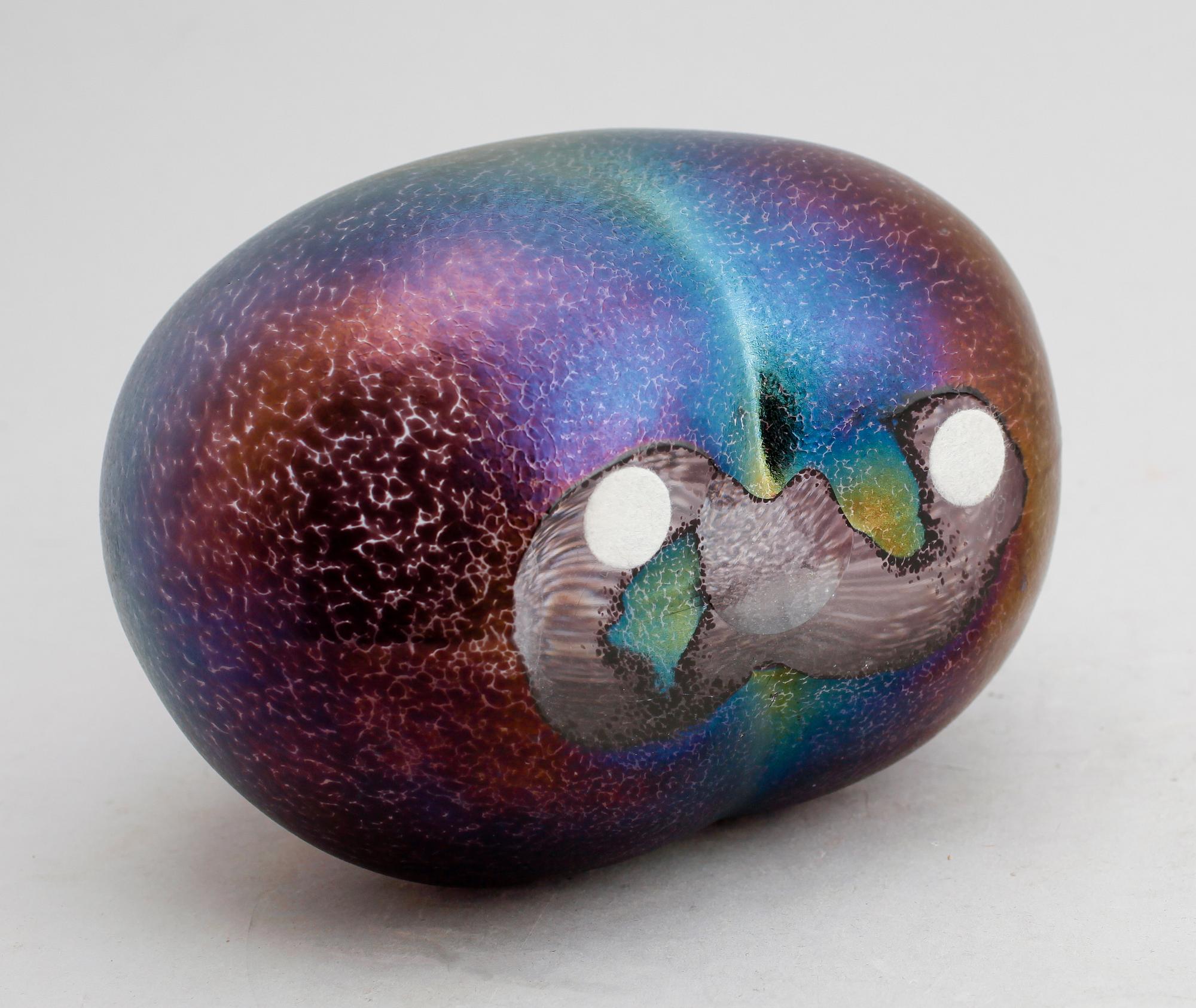 FLASKA, glas, Bertil Vallien, Boda, signerad.