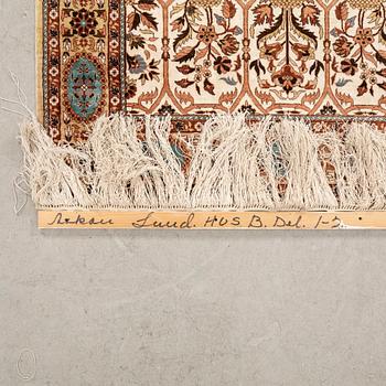 Matta orientalisk silke old ca 155x93 cm.