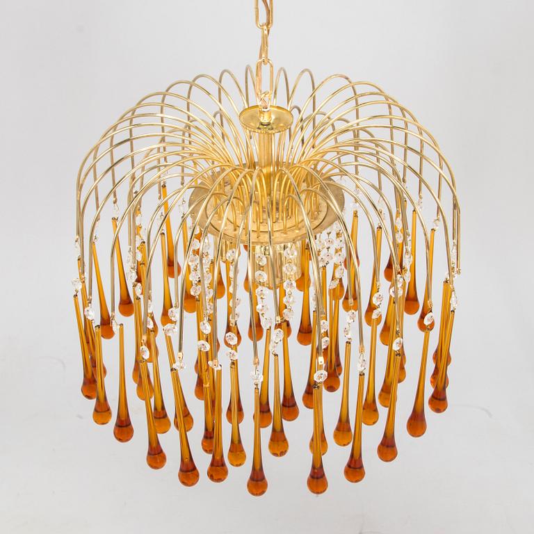 A Venini Murano ceiling lamp, 1960s/70s.
