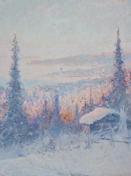 Anshelm Schultzberg, Winter landscape.