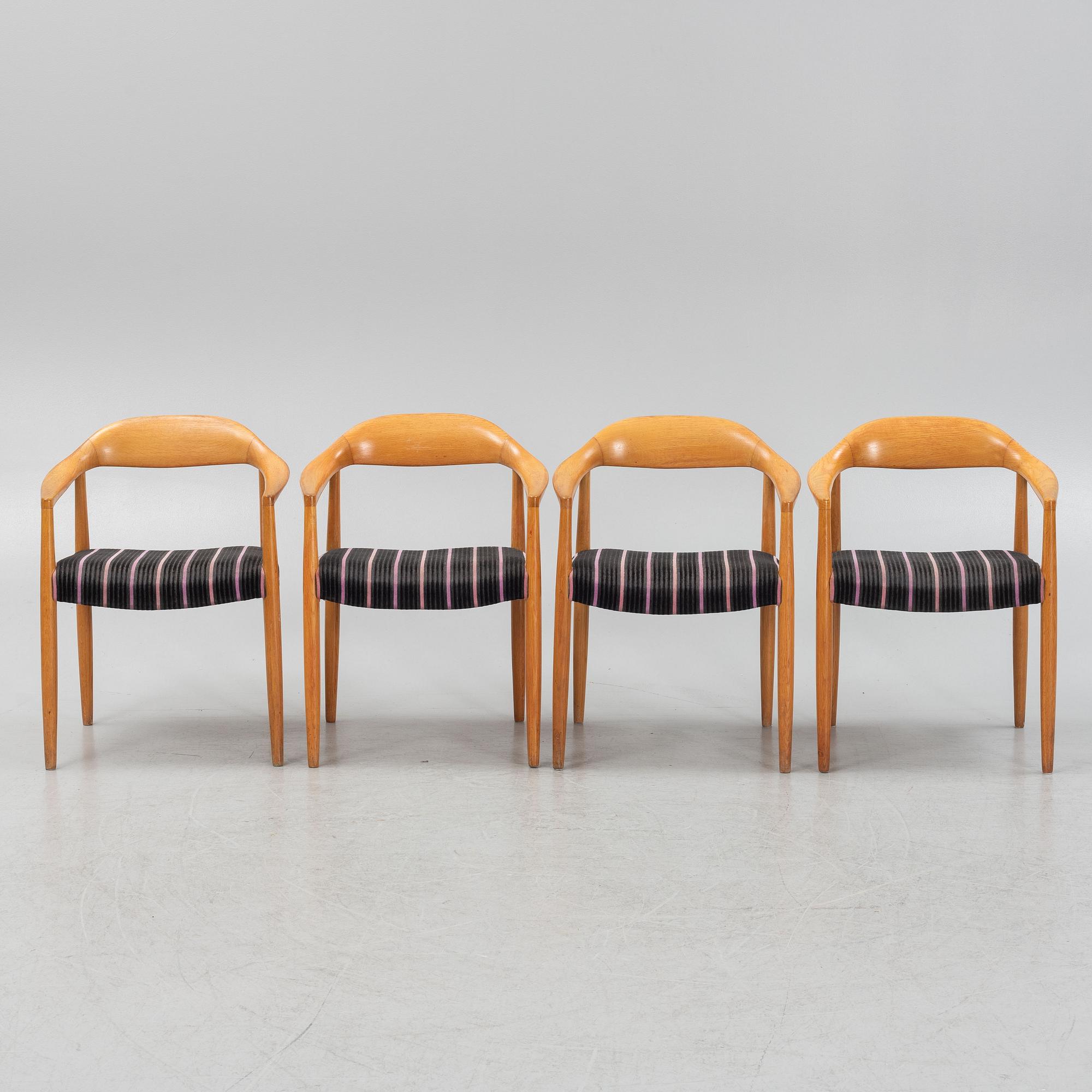 Karmstolar, 4 st, Sverige, 1960-tal.