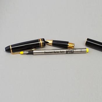 A Montblanc highlighter document pen.