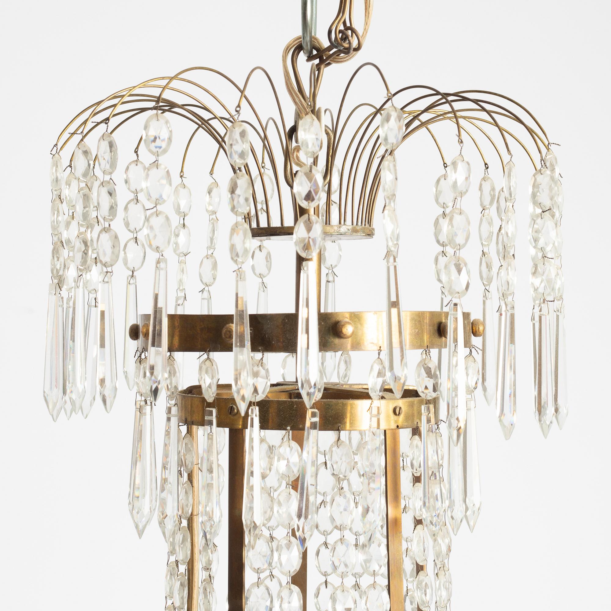 Chandelier, Gustavian style, 19th century.