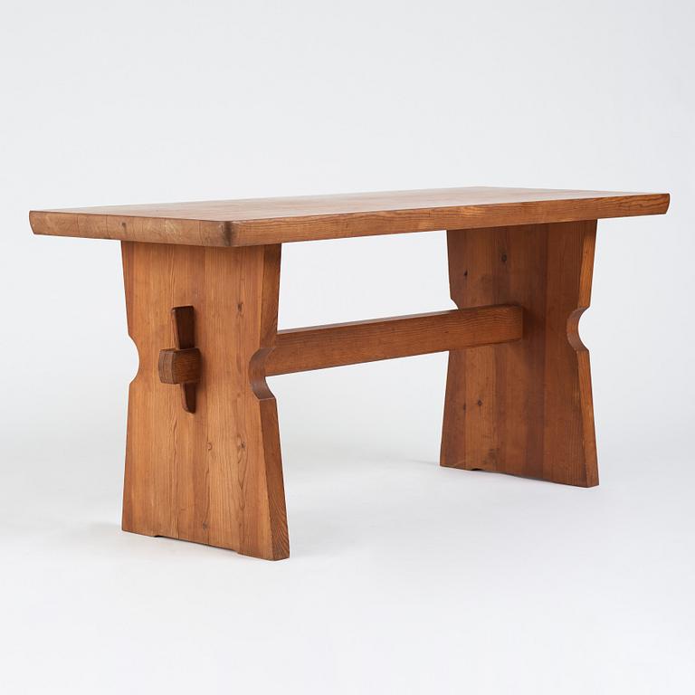 Axel Einar Hjorth, a stained pine 'Värmdö' table, Nordiska Kompaniet, Sweden 1930s.