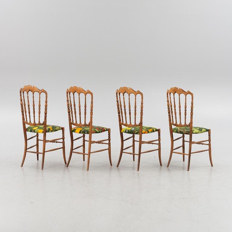 A set of four Chiavari model chairs, second half of the 20th century.