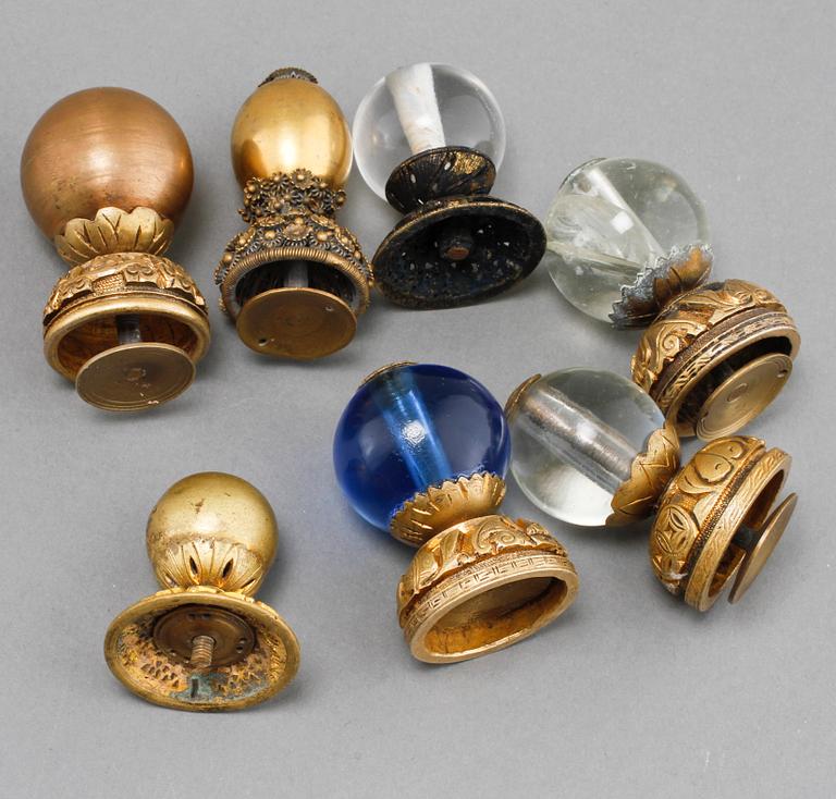 ÄMBETSMANNAINSIGNIA, 7 stycken, sen Qingdynasti.