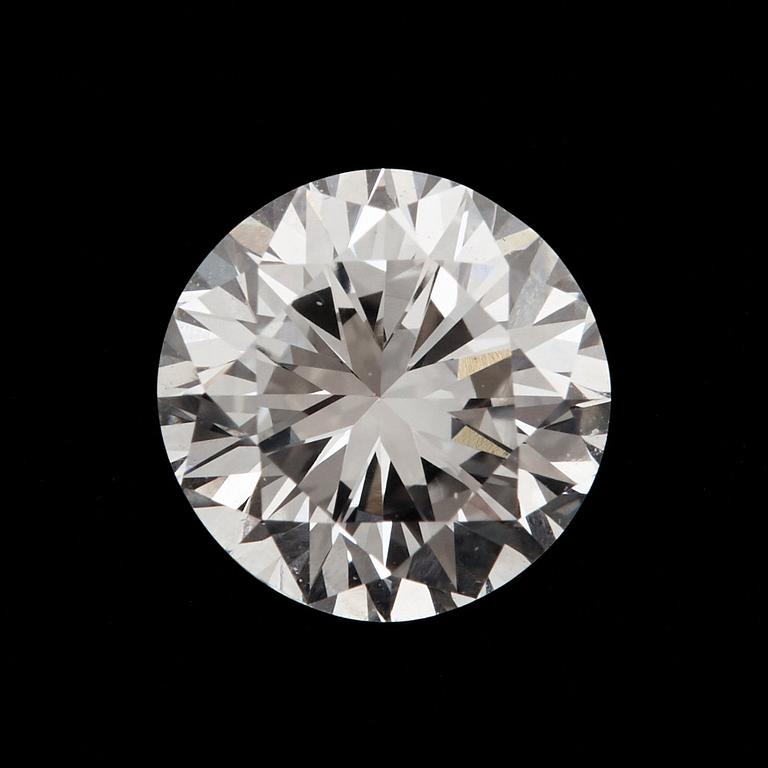 En lös rund briljantslipad diamant vikt 1.00 ct kvalitet ca E vvs.