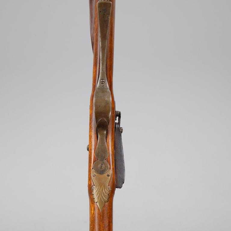 A percussion snap lock rifle, 19th Century.