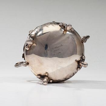 KAFFESERVIS, 3 delar, silver, Auran Kultasepät, Åbo 1915-1916. Tot. vikt ca 1290 g.