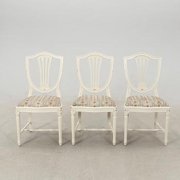 Dining set, 7 pieces, Gustavian style, mid-20th century.