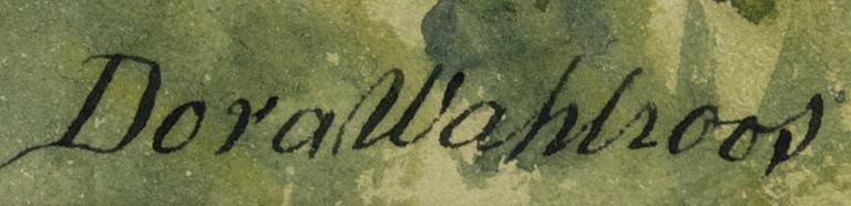 DORA WAHLROOS, akvarell, signerad.