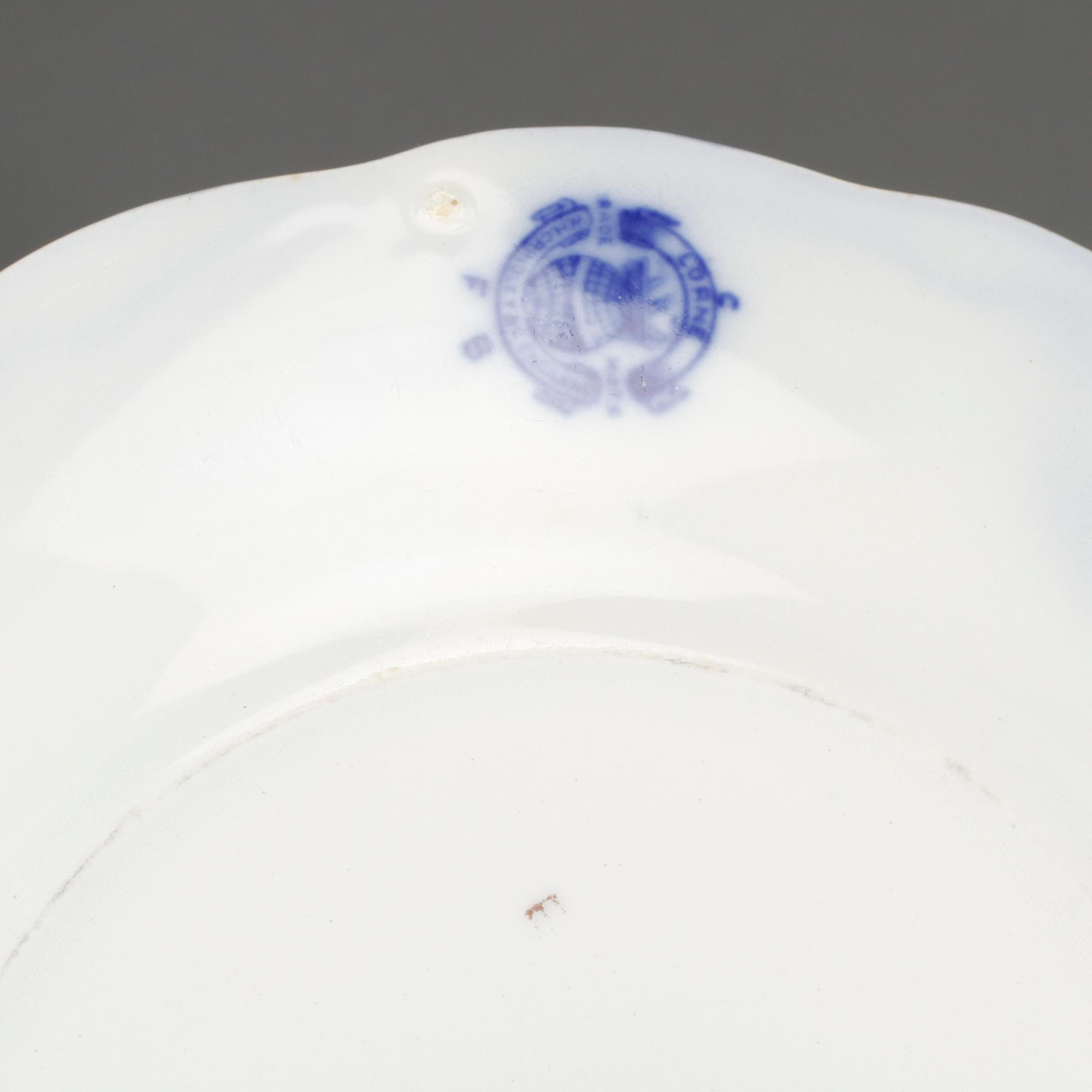 SERVISDELAR, 50 st, flintgods, "Lorne", Grindley, Staffordshire, England, 1900-talets början.