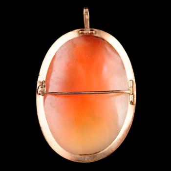 HÄNGE, guldram, med kamé.