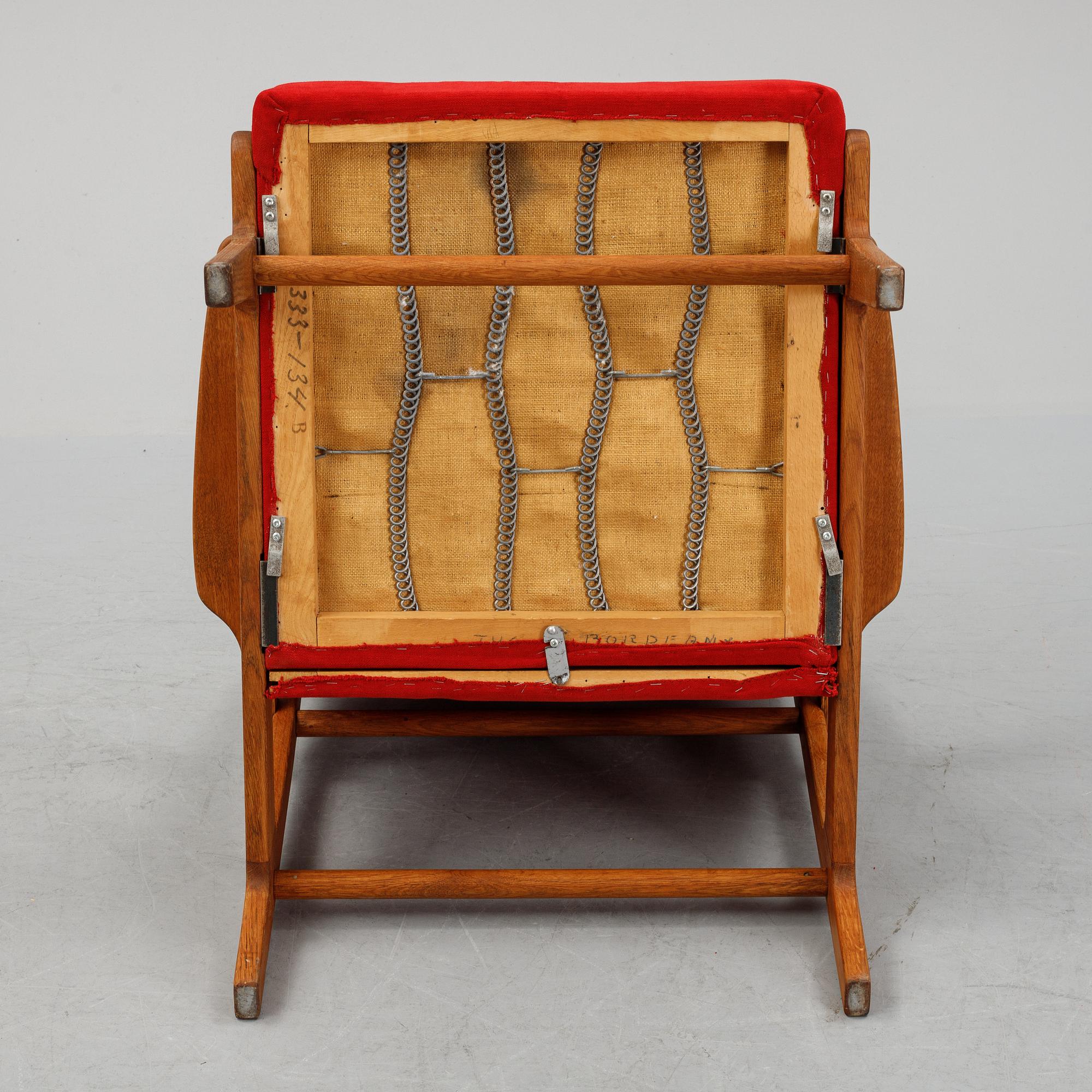 A pair of easy chairs, Denmark, 1950's.