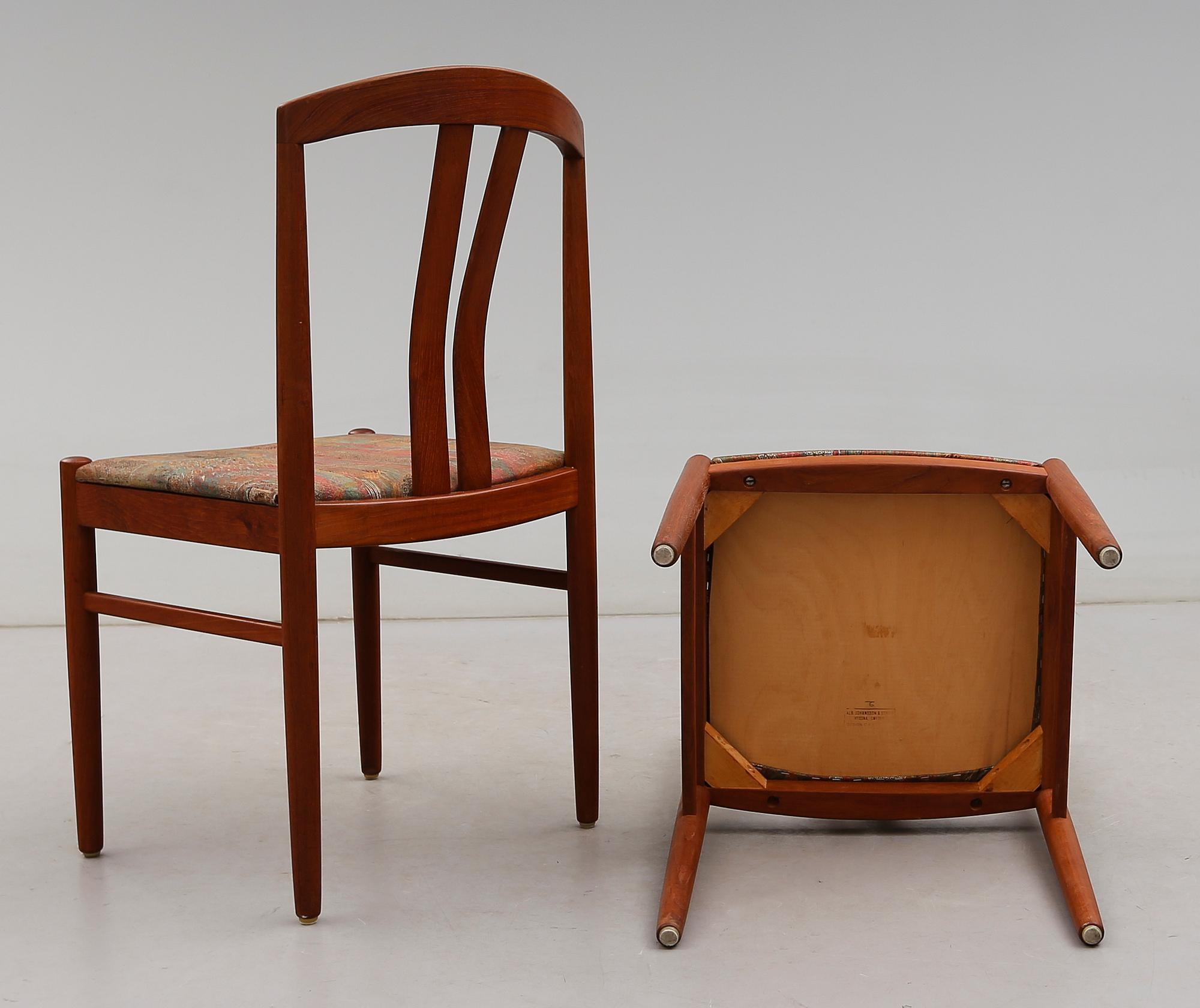 STOLAR, 4 st, C-E Ekström, Alb. Johansson & söner, Hyssna, 1900-talets andra hälft.