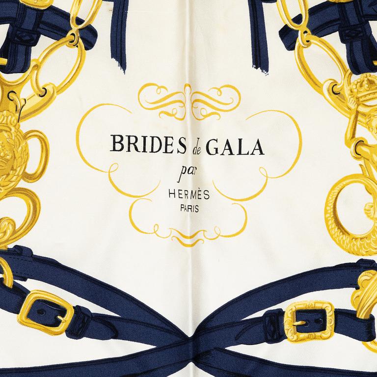 Hermès, two scarves "Brides de Gala" and "Fleurs de Lotus".