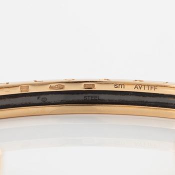 Bulgari bangle "B.Zero1" 18K gold and steel.