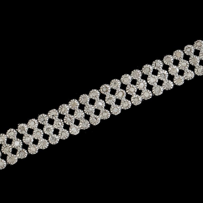 ARMBAND, sterlingsilver, rosenstenar tot ca 3.00 ct.