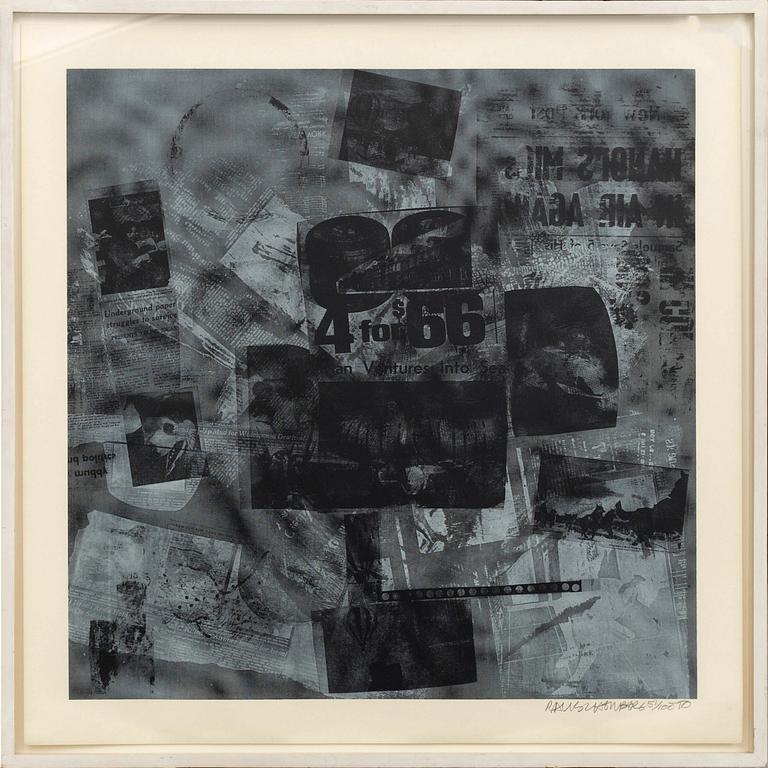 ROBERT RAUSCHENBERG, silkscreen signed dated and numbered 70 51/100.