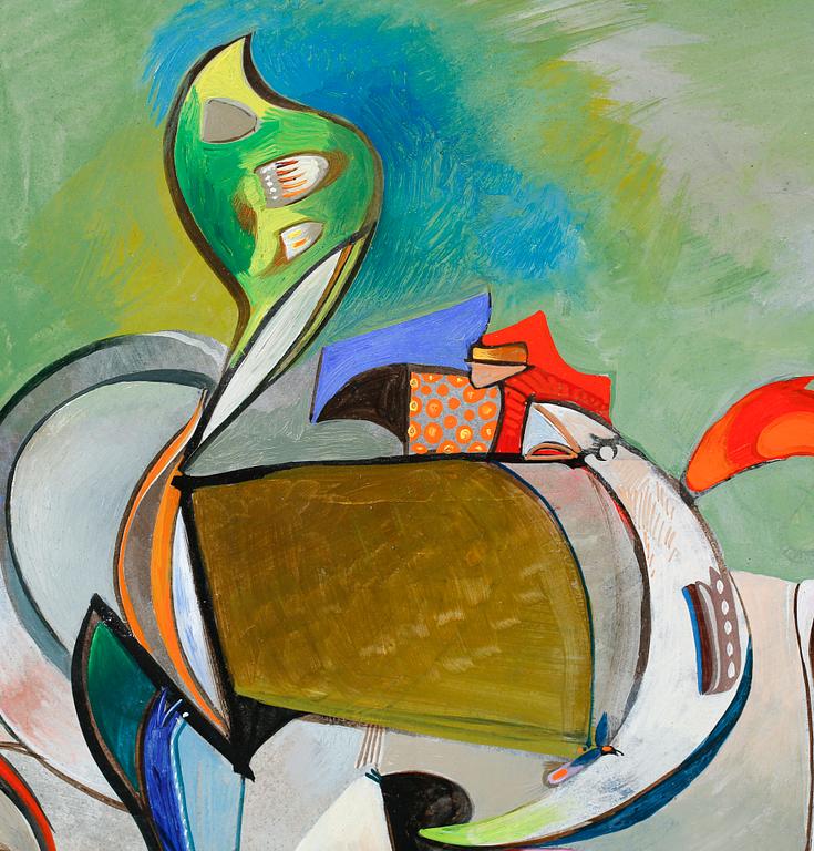 SVEN ERIK JOHANSSON, gouache på pannå, signerad och daterad 1965.