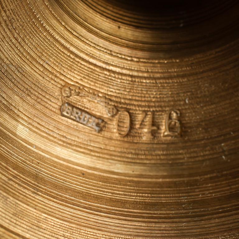 LJUSSTAKAR, 1 par, mässing, Gusum Bruk, 1900-talets första hälft.