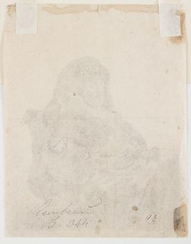 Rembrandt Harmensz van Rijn, after, "Rembrandt's Mother in Widow's Dress, Black Gloves", probably 18th century.