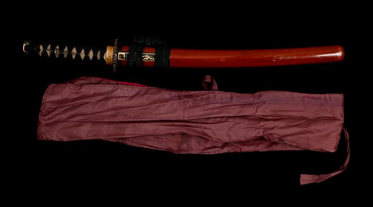 JAPANSKT SVÄRD, stål, sign Bizen kuni Sukesada, period Momoyama /Edo (1568-1867).