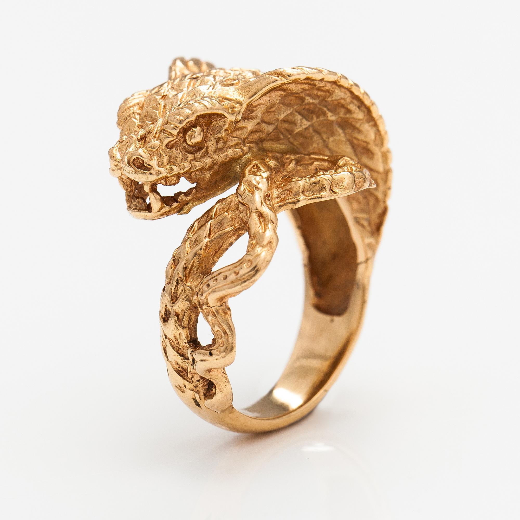 Ring, 18K guld. Odds guld, Visby 1998.