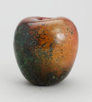 A Hans Hedberg faience apple, Biot, France.