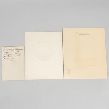 Kungliga fotografier, 3st, egenhändigt signerade av prins Wilhelm och prinsessan MAria, daterade 1908 resp -09.