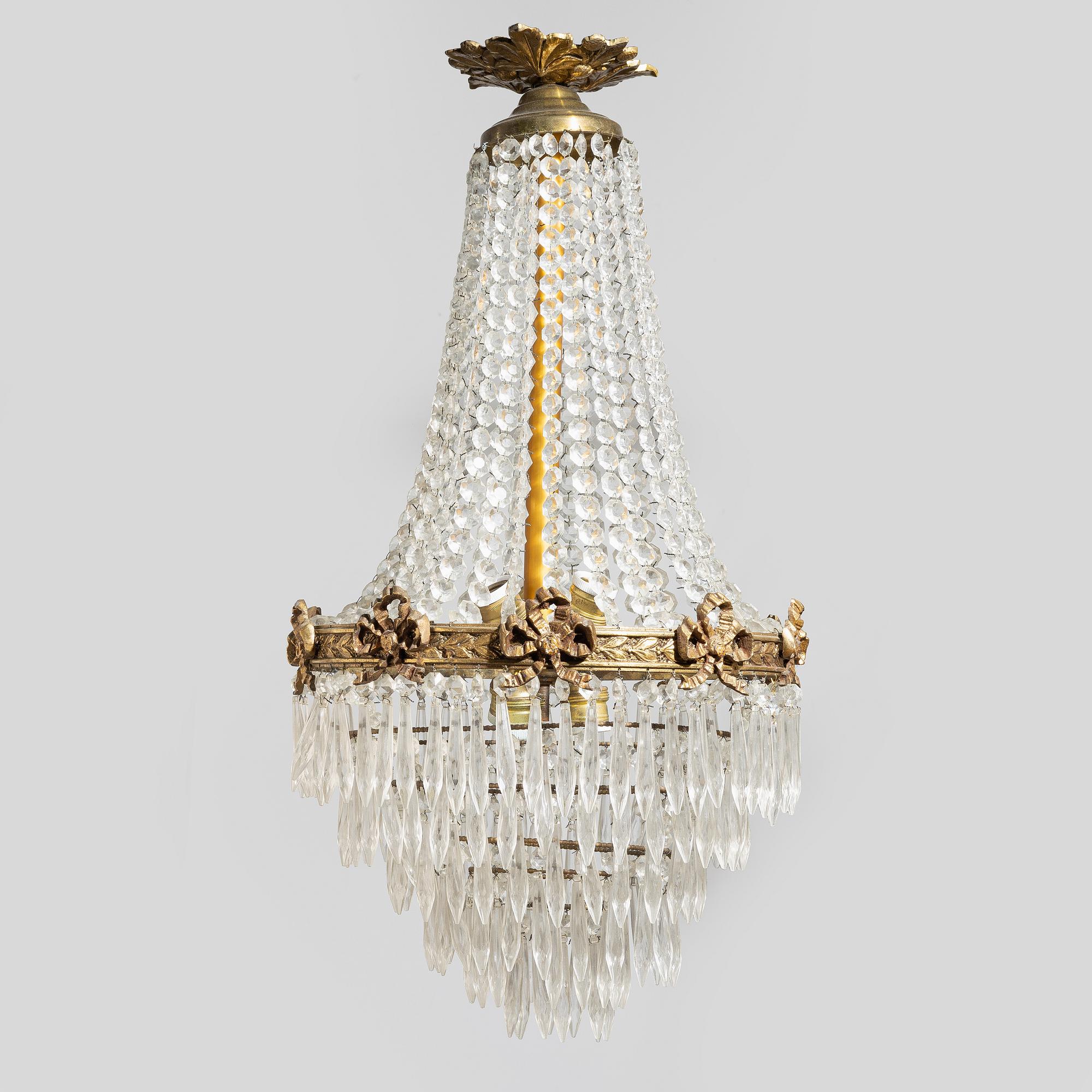 Chandelier, Empire style, circa 1900.