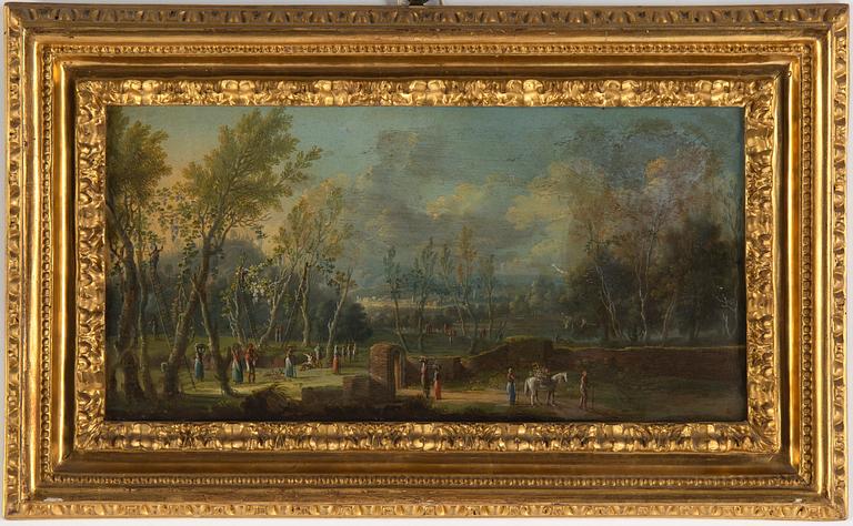 Unknown artist, around 1800, a peir, oil on copper.