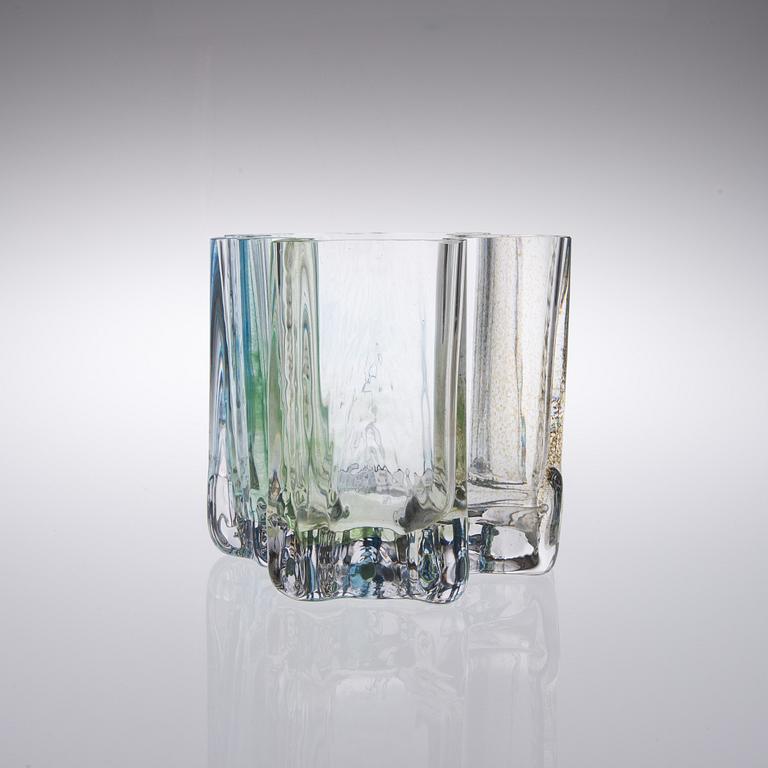HELENA TYNELL, VAS, glas, "Sokkelo" (Labyrint), Riihimäen Lasi Oy 1970-tal.