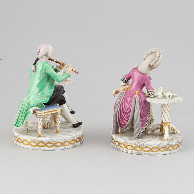 A pair of Royal Copenhagen porcelain figures, Denmark, 20th Century.