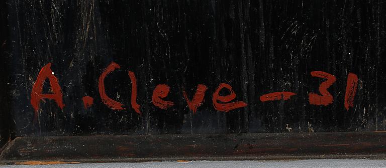 AGNES CLEVE, olja på pannå, signerad och daterad -31.