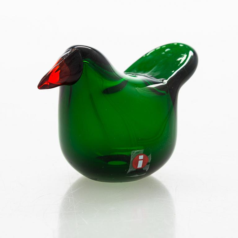 Oiva Toikka, glass bird signed Oiva Toikka Nuutajärvi Notsjö. 1972-78.