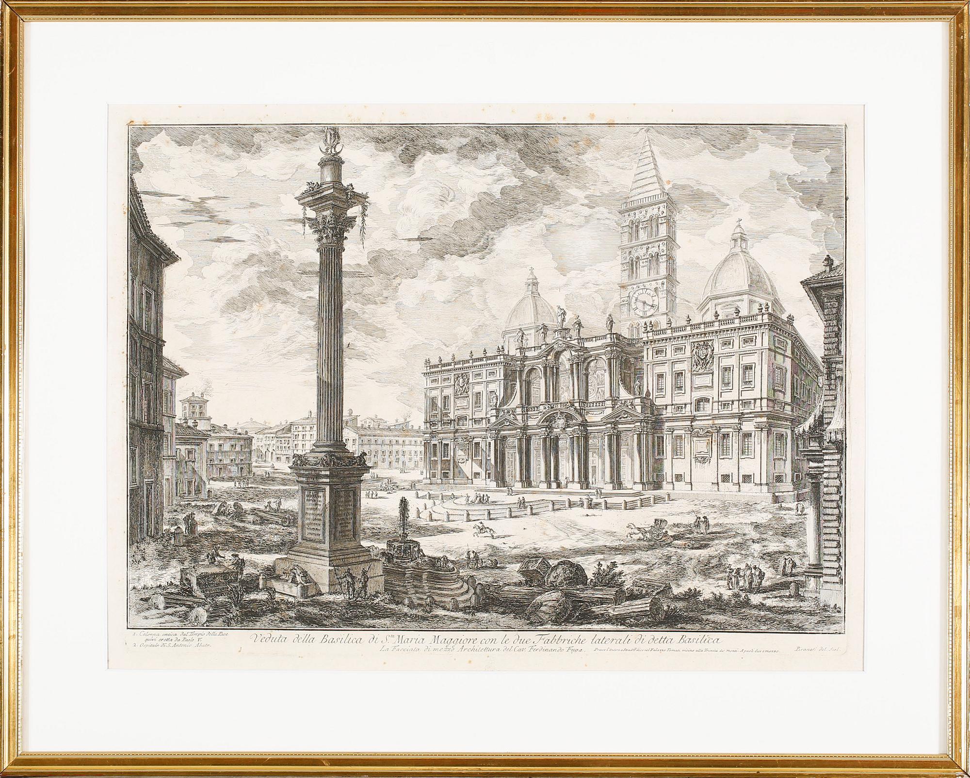 GIOVANNI BATTISTA PIRANESI, etsning, möjligen senare avdrag.