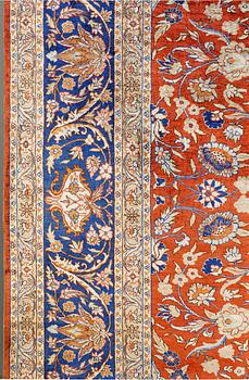 A carpet, Anatolian Silk Kaysari, ca 325 x 218 cm.