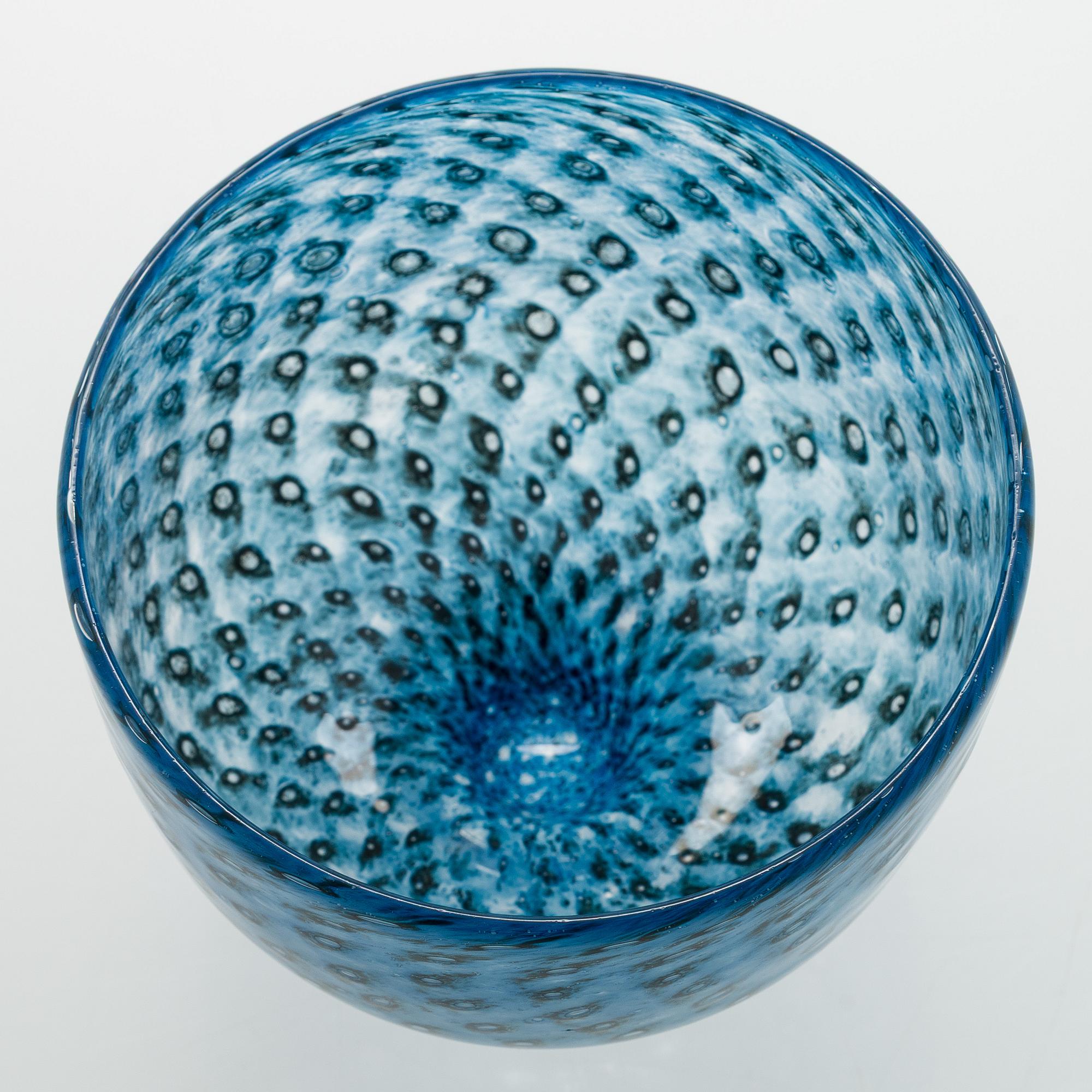 Bertil Vallien, a glass bowl, Boda, signed Boda B. Vallien 57537.