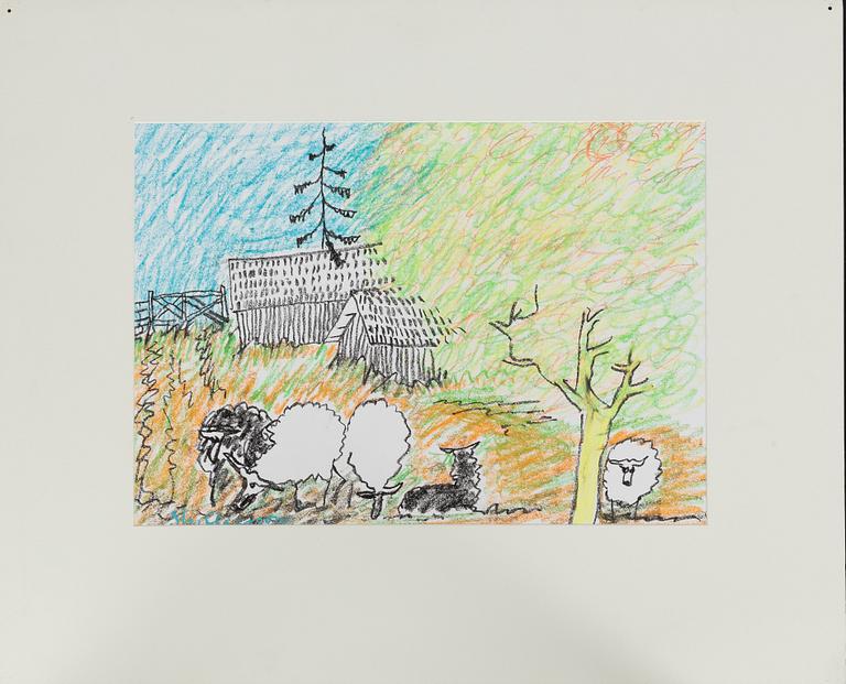 Stig Claesson, Grazing Sheep.