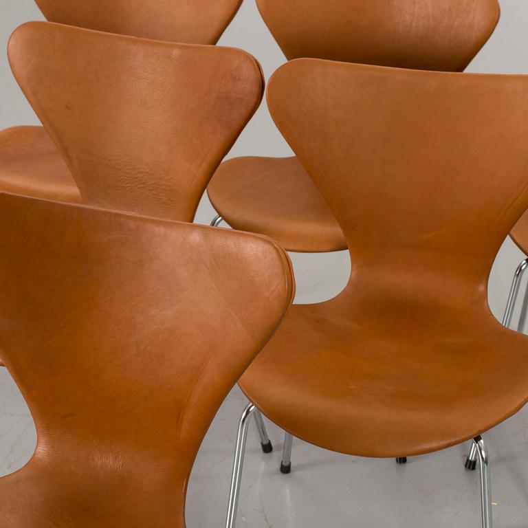 SIX ARNE JACOBSEN CHAIRS,