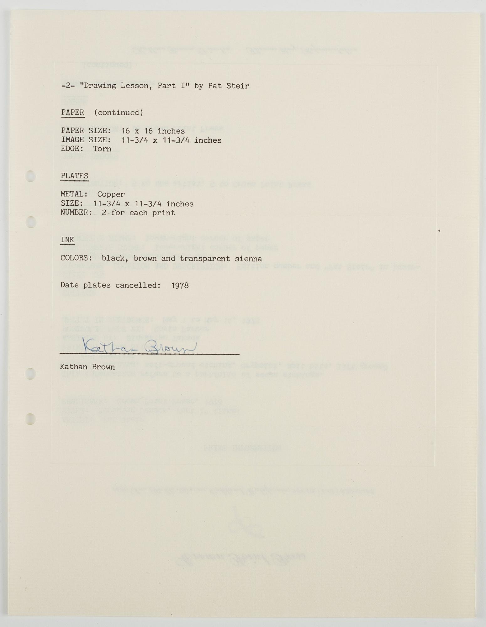Pat Steir, Portfolio "Drawing lesson Part I - Line".