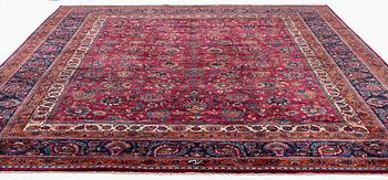 Matta, semiantik Meshed, signerad Saber, ca 459 x 348 cm.