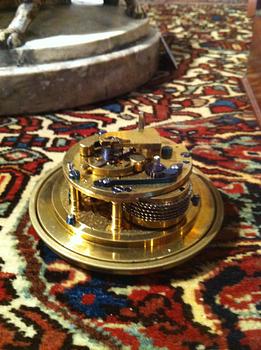 A Victorian mid 19th century mahogany and brass-mounted Parkinson & Frodsham two days Marine Chronometer.