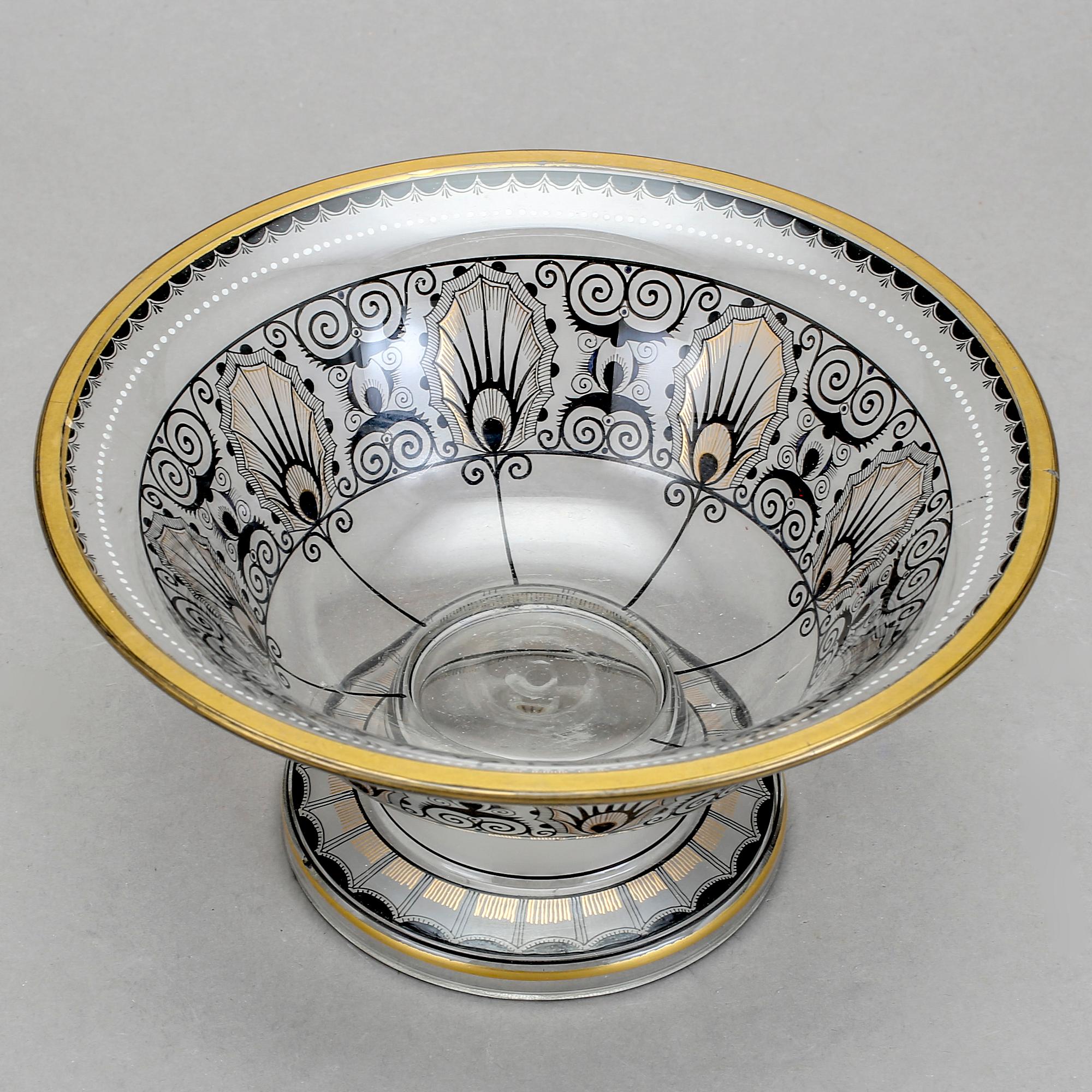 SKÅL, glas, Böhmen, 1800/1900-tal.
