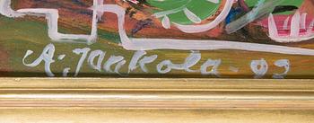 Alpo Jaakola, akryyli levylle, signeerattu ja päivätty -93.