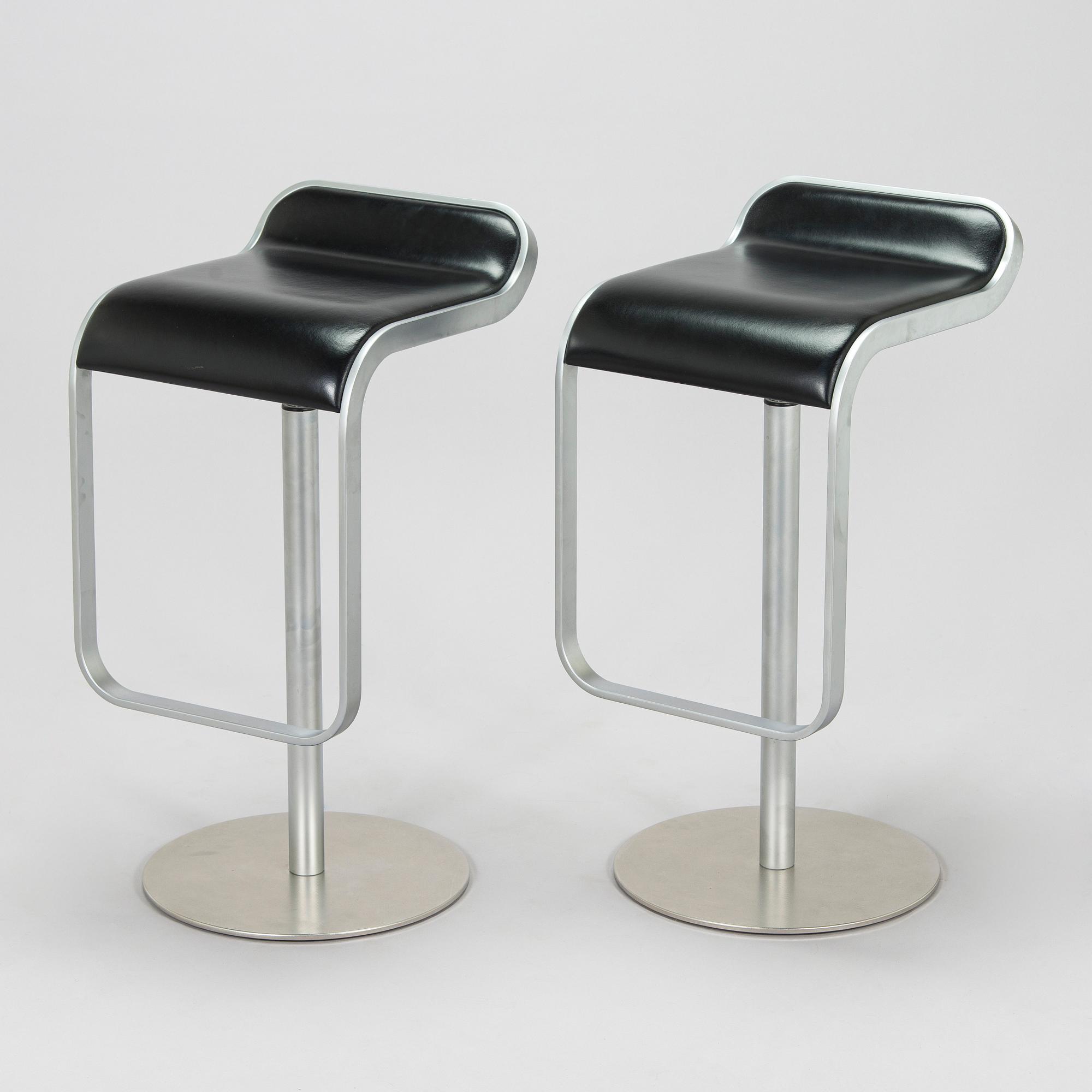 Shin & Tomoko Azumi, bar stools, 2 pcs, "Lem", LaPalma, Italy, 21st century.