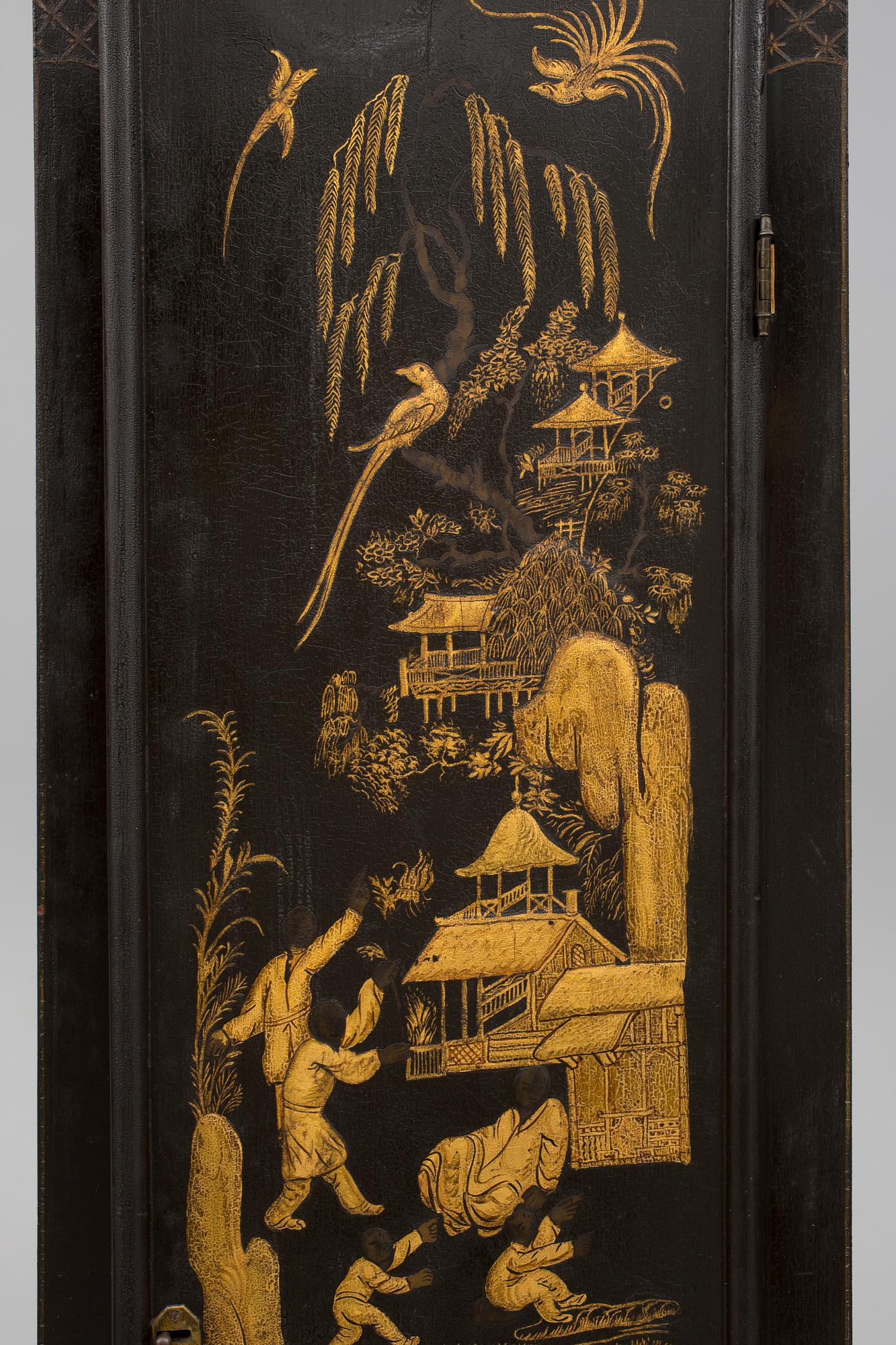 GOLVUR, pendel samt 2 lod, John Tolson, London, 1800-tal.